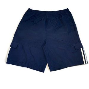 Adidas Mens Navy Blue Swim Trunks Fitness Shorts